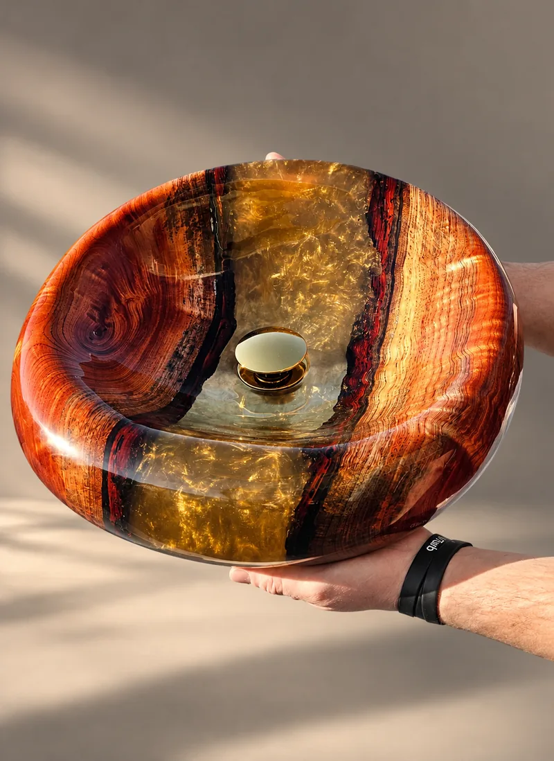 Lavabo río de madera